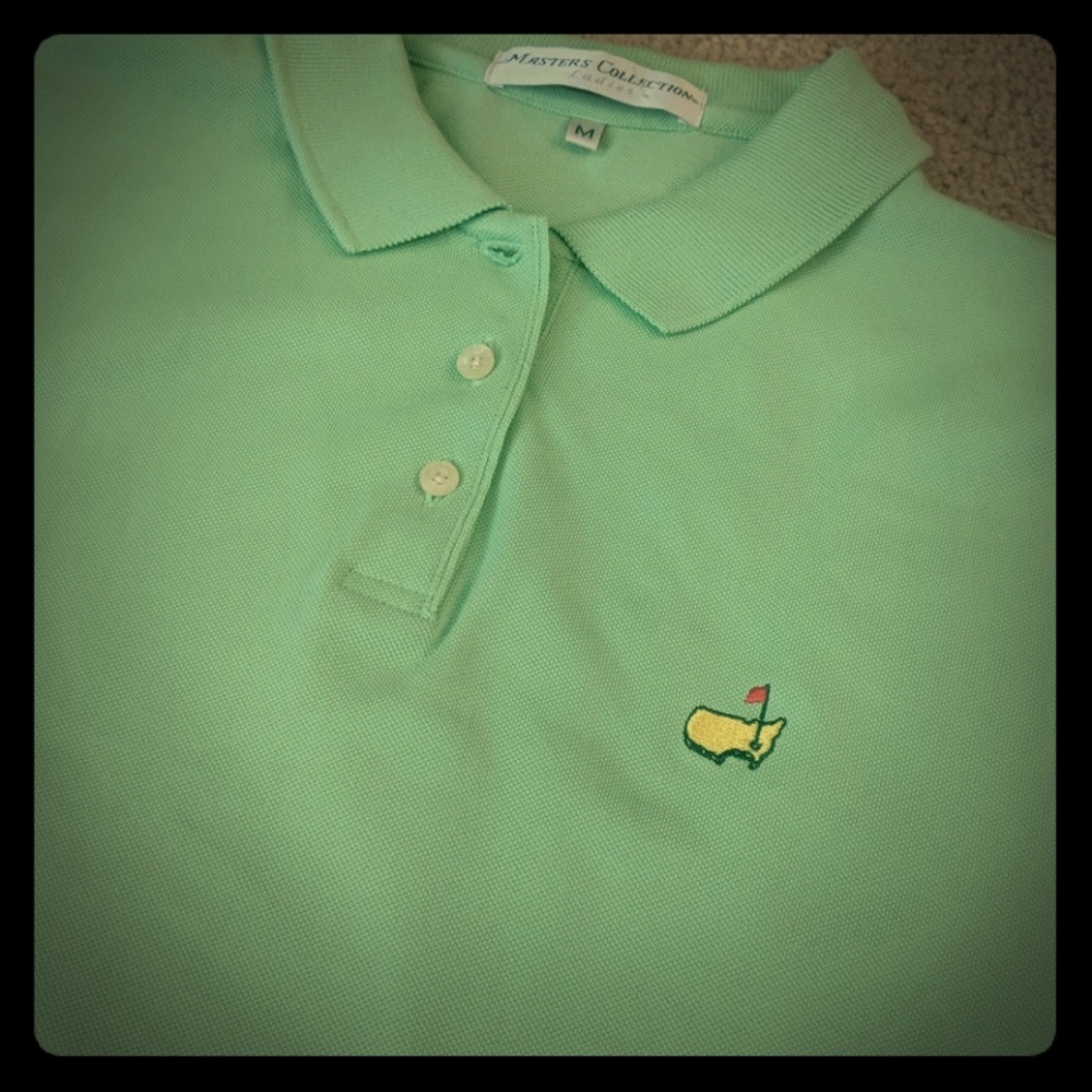 Mint green Master's golf polo sz M